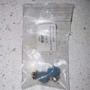 Aqua Bead Drop Earrings